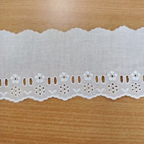Feston Blonde // m. l�begang Hvid 8cm
