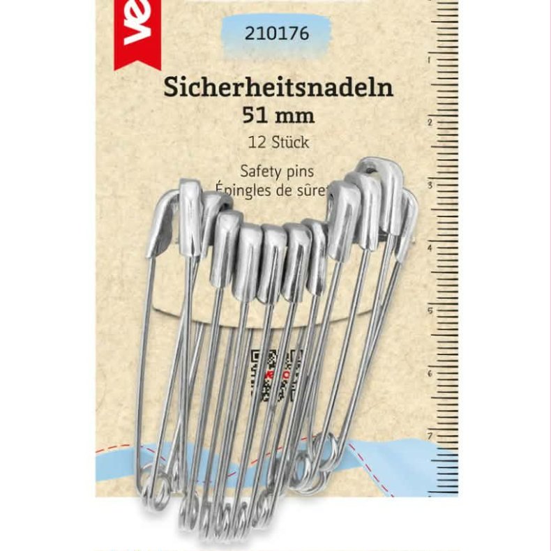 Sikkerhedsn�le // 51mm S�lv