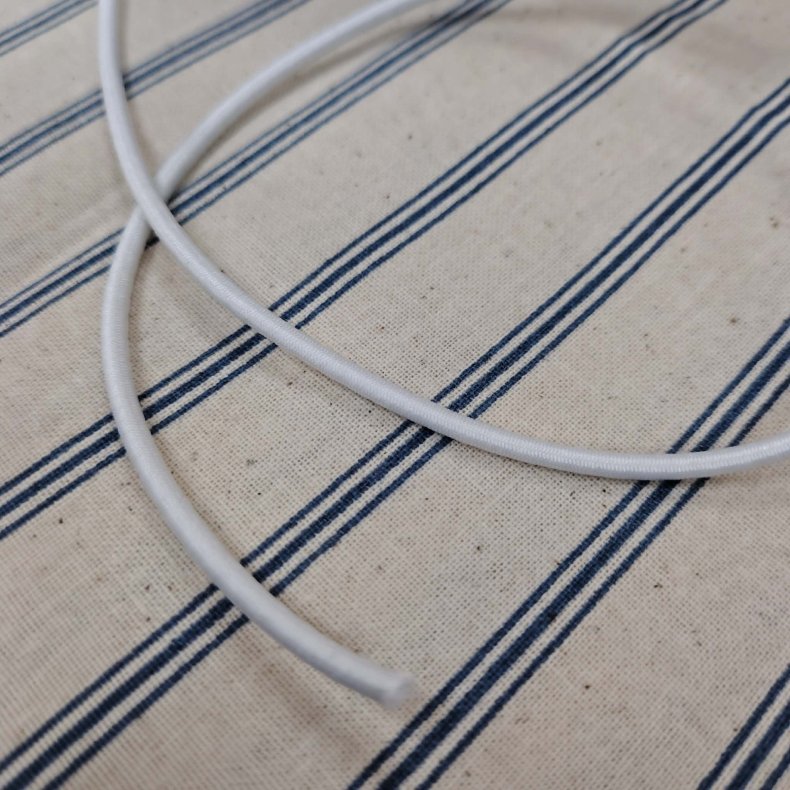 Rundelastik 3mm // Hvid