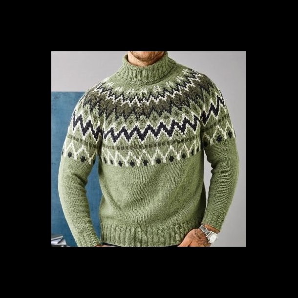 Luna Strikke Opskrift Herre Sweater Med Mnster