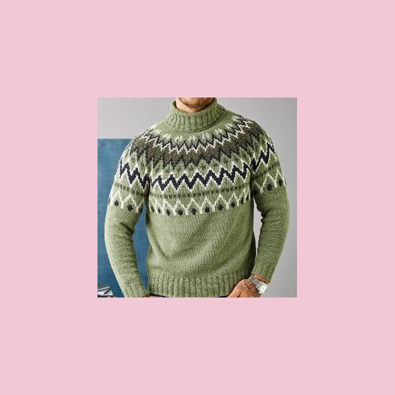 Opskrift // Luna Strikke Herre Sweater Med M�nster