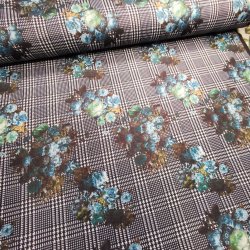 Vinter Jersey // Sort hvid tern turkis blomst