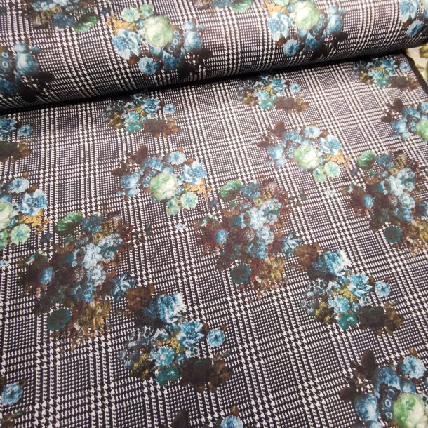 Vinter Jersey 169,- Sort hvid tern turkis blomst
