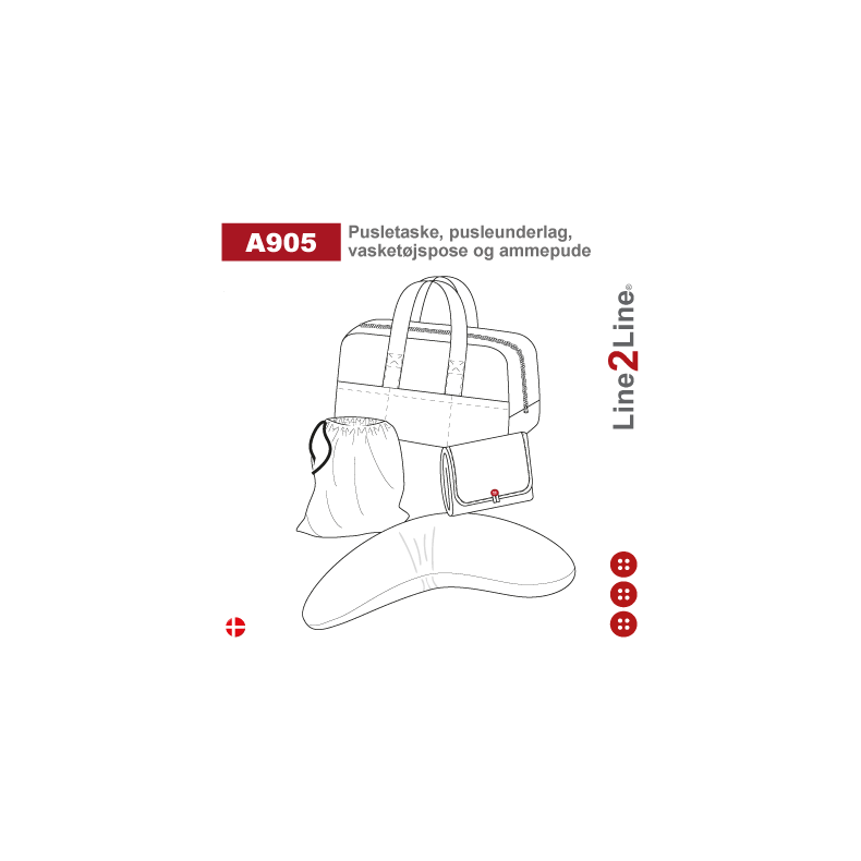 Pusletaske, pusleunderlag, vasket�jspose og ammepude