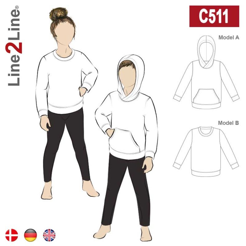 Line2Line C511 // H�TTETR�JE SWEATSHIRT 2-14�r