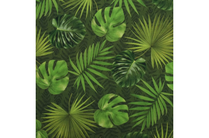 Plateau Vedholdende daytime Voksbehandlet bomulds Canvas 249,- Grøn m. blade - Regn, vind- og  vandafvisende stof - METERVARER