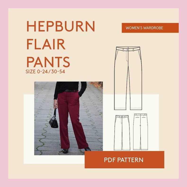 Hepburn Pants str. 30-54 - Wardrobe by me