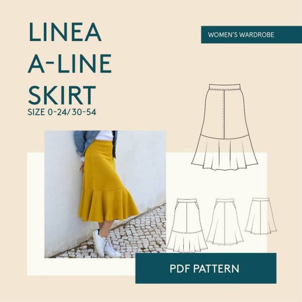 Linea A-line skirt str. 30-54 - Wardrobe by me