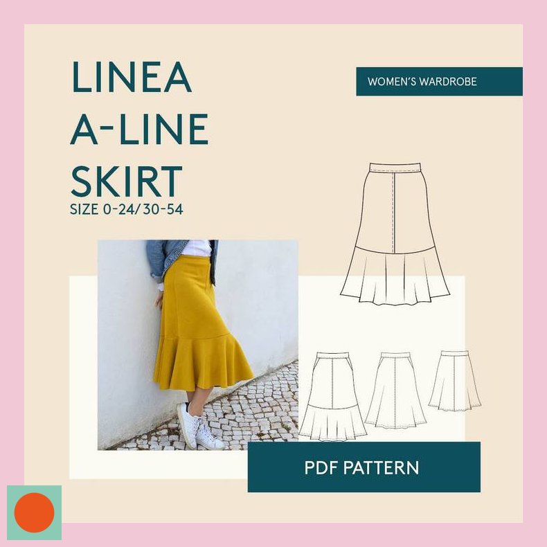 Linea A-line skirt str. 30-54 - Wardrobe by me