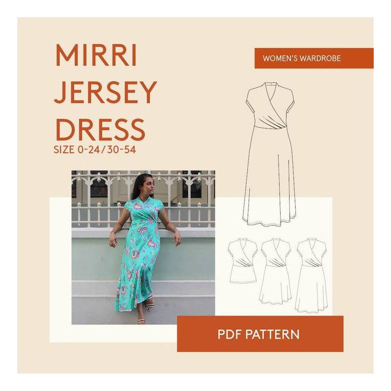 Mirri wrap dress str. 30-54 - Wardrobe by me