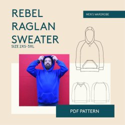 Rebel Raglan Crew str. 2XS - 3XL - Wardrobe by me