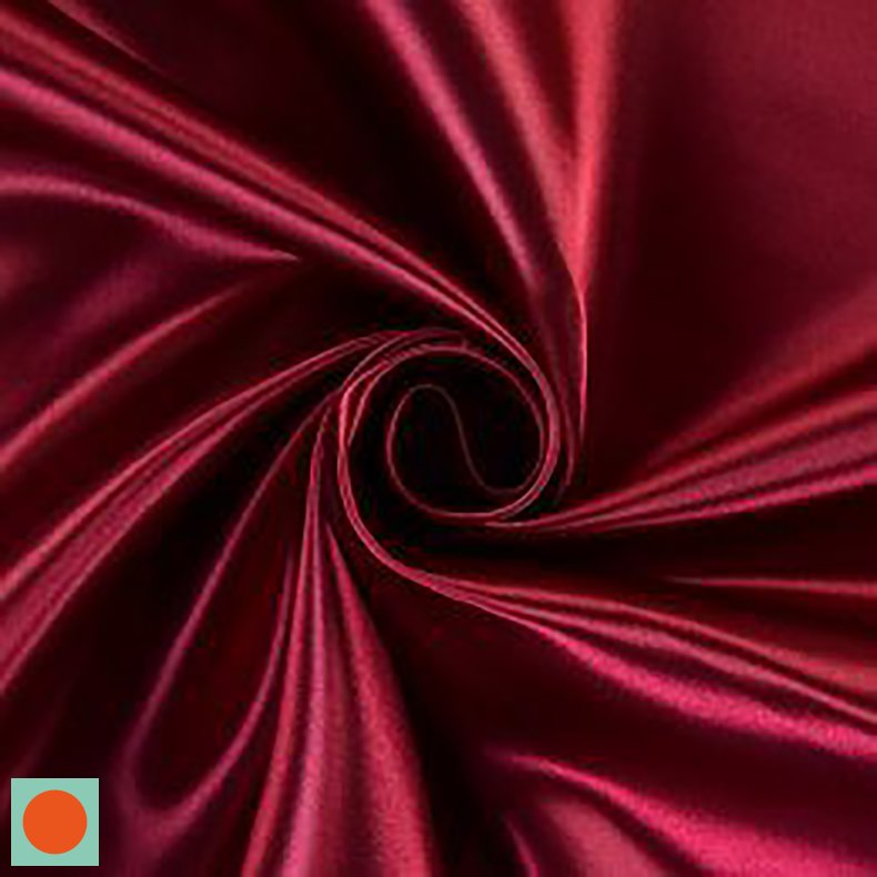 Satin 59,- Ensfarvet - Bordeaux