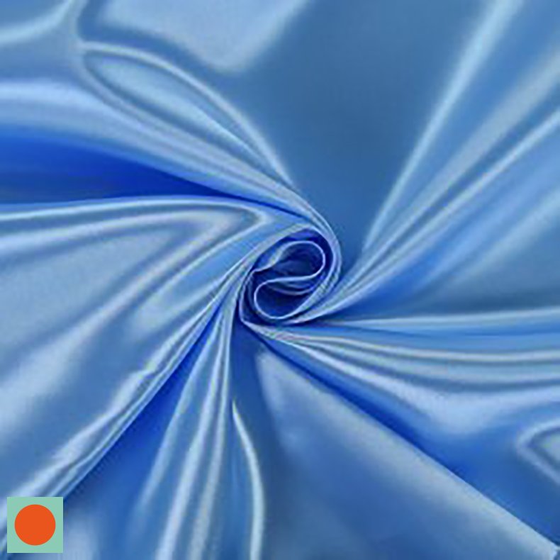 Satin 59,- Ensfarvet - Bl himmel