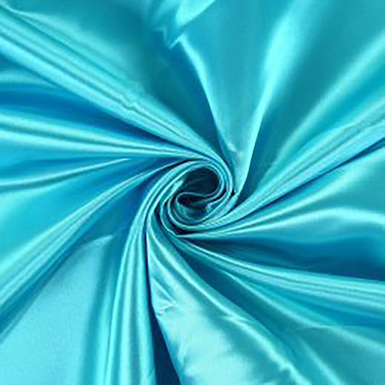 Satin 59,- Ensfarvet - Bl� Tyrkis