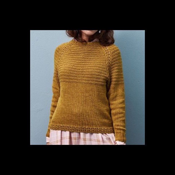 Luna Strikke Opskrift Raglan Sweater Med Riller