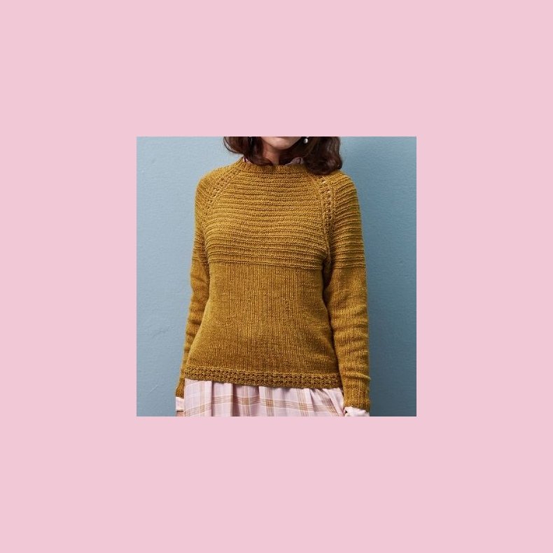 Opskrift // Luna Strikke  Raglan Sweater Med Riller