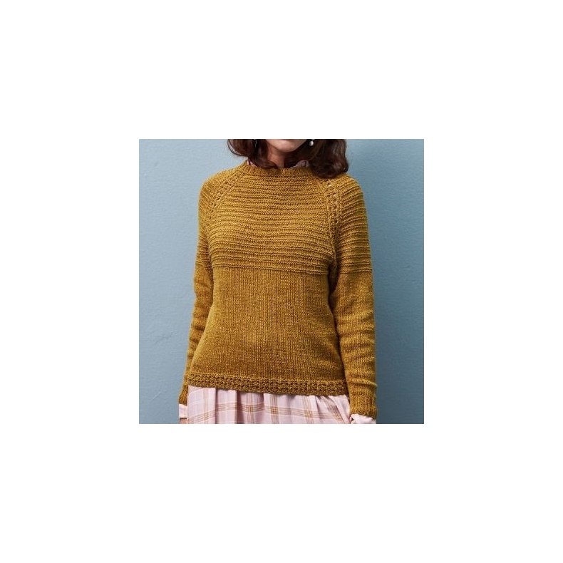 Luna Strikke Opskrift Raglan Sweater Med Riller