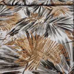 Silke Chiffon 199,- Brun sort hvid blade