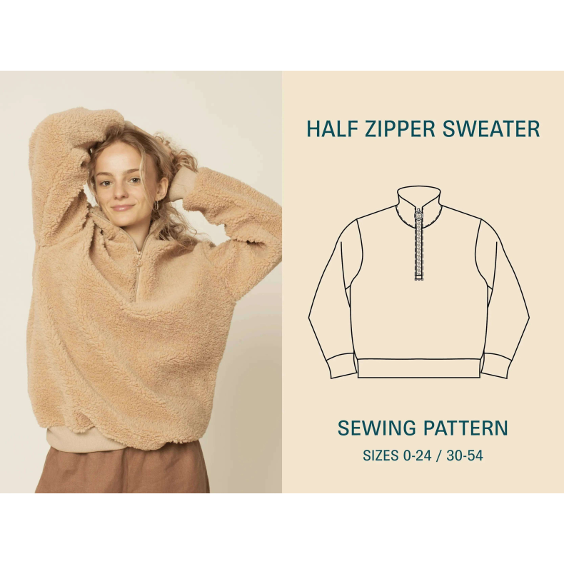 Wardrobe by me //  Zip up sweater 30 - 54