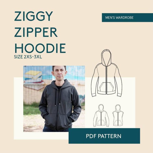 Zipper Hoodie mnd Str. 2xs - 3xxl - Wardrobe by me