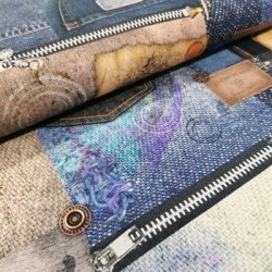 Kraftig bomuld 169,- Foto print - Denim