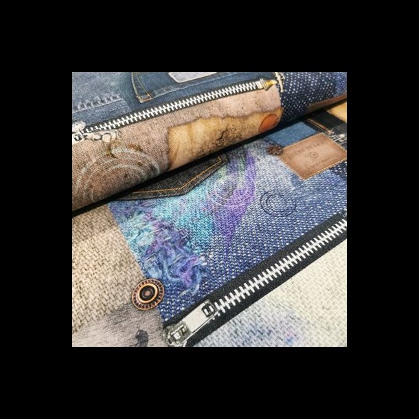 Kraftig bomuld 169,- Foto print - Denim