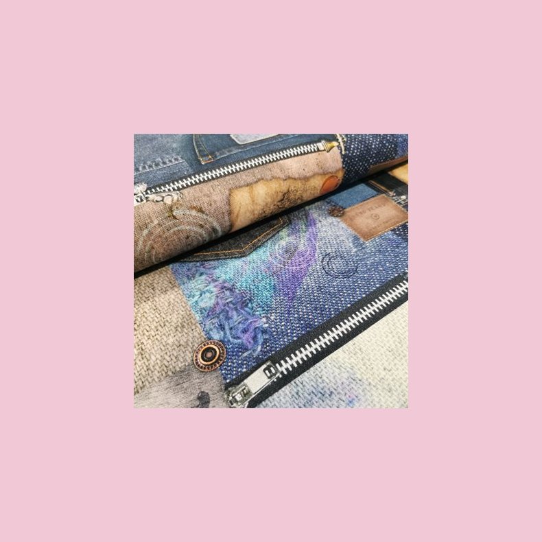 Kraftig bomuld 169,- Foto print - Denim