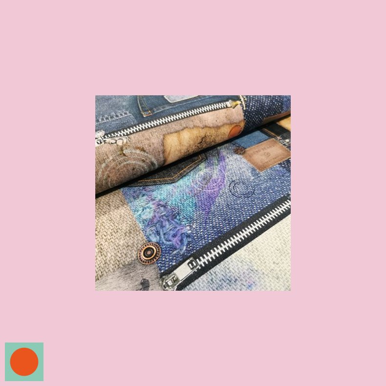 Kraftig bomuld 169,- Foto print - Denim