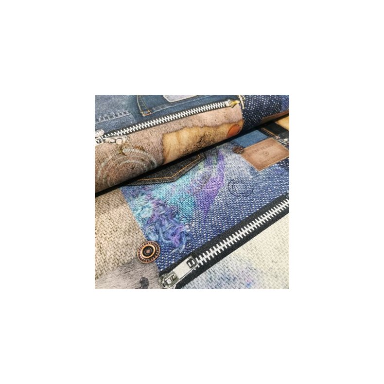 Kraftig bomuld 169,- Foto print - Denim
