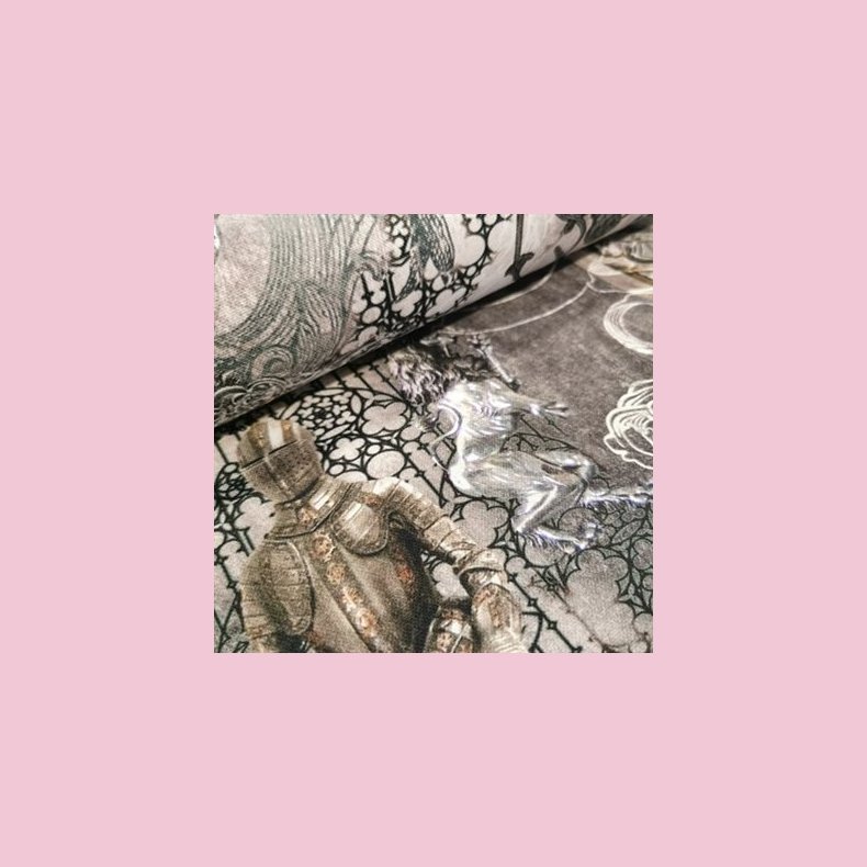 Kraftig bomuld 169,- Foto print - Ridder gr� 