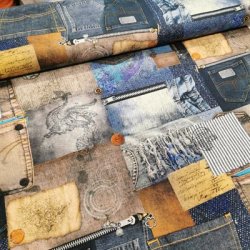 Kraftig bomuld 169,- Foto print - Denim