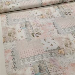 Kraftig bomuld 169,-  Foto print - Romantik rosa lyserd blomster roser