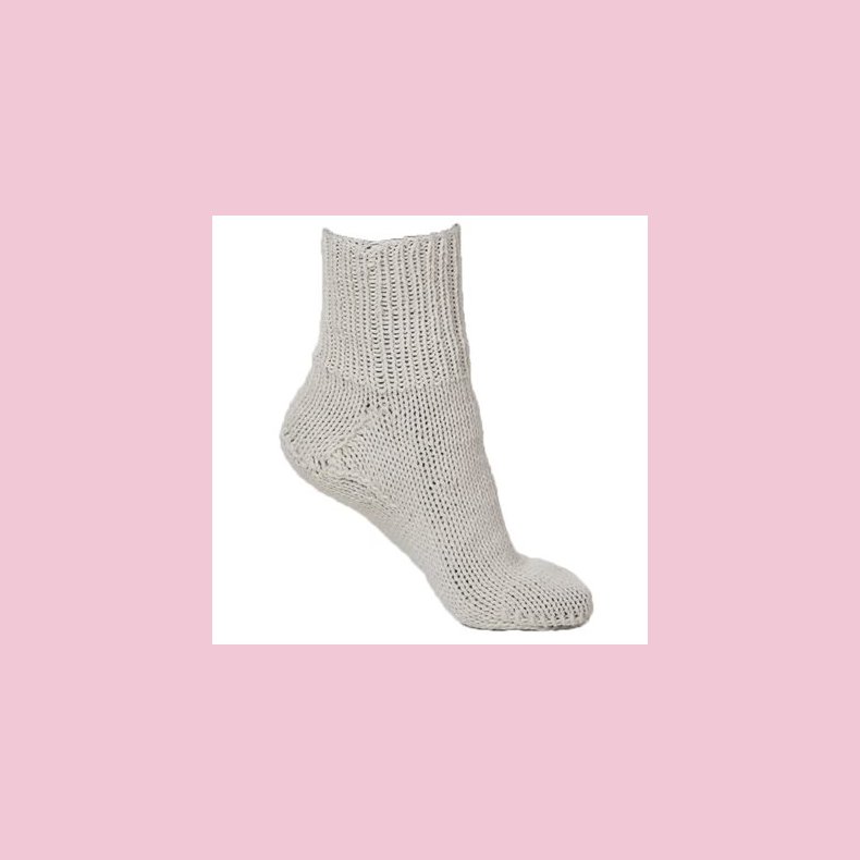 Raggan - Str�mpegarn Pind 4 - Uld(Superwash) + Nylon HVID R�HVID