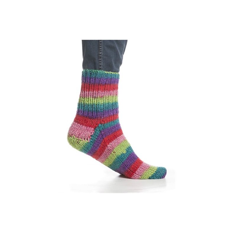 Raggan - Strmpegarn Pind 4 - Uld(Superwash) + Nylon MULTICOLOR REGNBUE