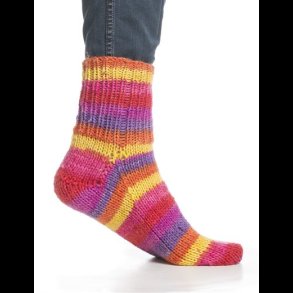 Raggan - Strmpegarn Pind 4 - Uld(Superwash) + Nylon PINK LILLA RD ORANGE GUL