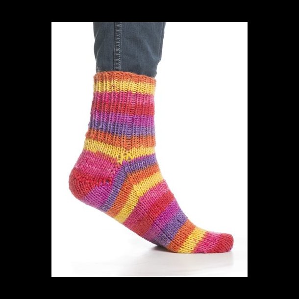 Raggan - Strmpegarn Pind 4 - Uld(Superwash) + Nylon PINK LILLA RD ORANGE GUL