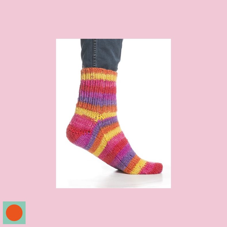 Raggan - Strmpegarn Pind 4 - Uld(Superwash) + Nylon PINK LILLA RD ORANGE GUL