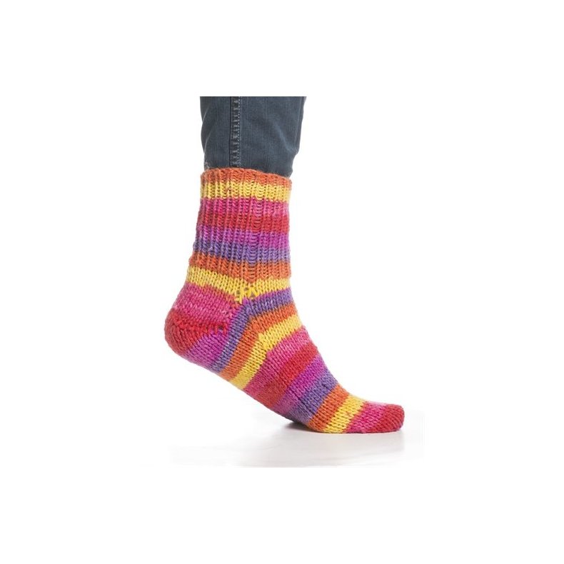 Raggan - Strmpegarn Pind 4 - Uld(Superwash) + Nylon PINK LILLA RD ORANGE GUL