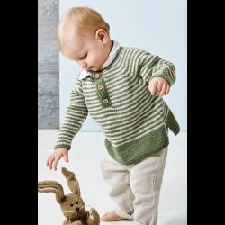 Opskrift // Luna Strikke Baby Barn Bluse Med Striber