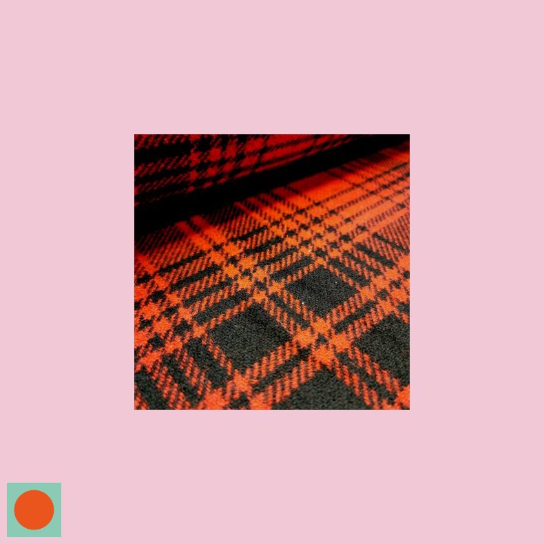 Jacquard Brokade // Skotsk Tern Brun Rd Sort  