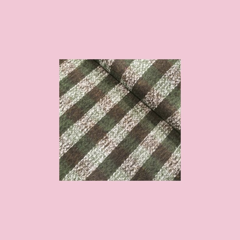 Jacquard Brokade 399,- Tern Stribet B�rstet gr�n hvid