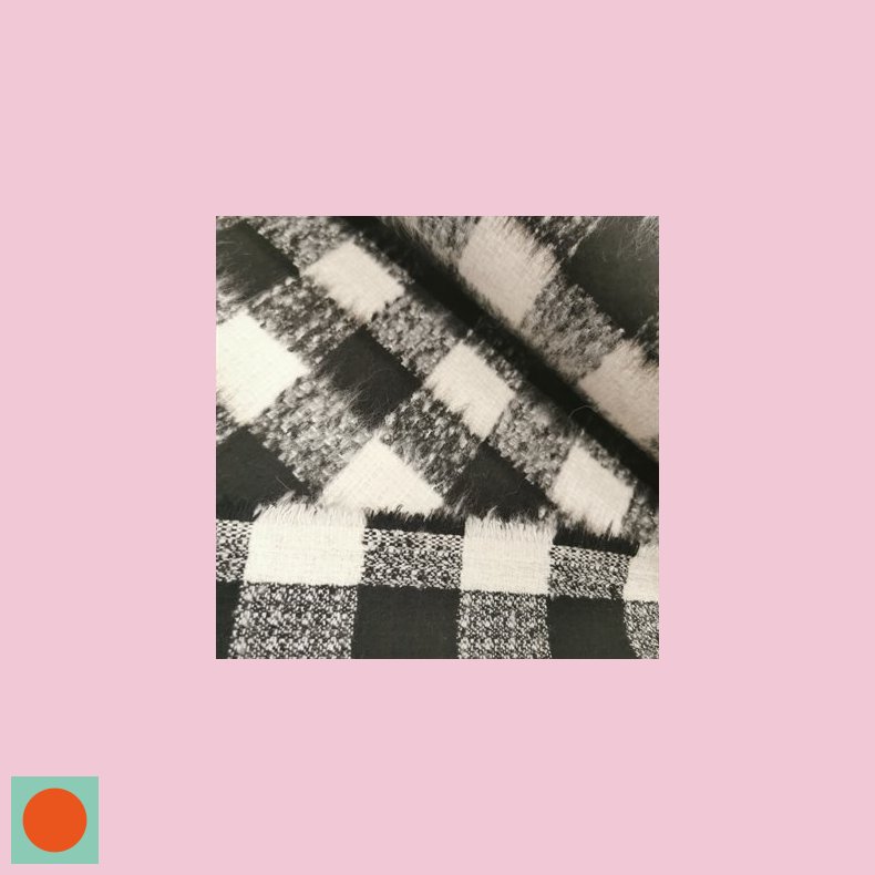 Jacquard Brokade 399,- Tern Stribet Brstet Sort hvid