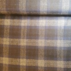 Jacquard Brokade // Skotsk Tern Brstet Bl Sort Gr 