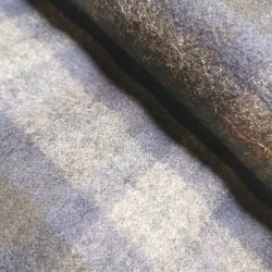 Jacquard Brokade // Skotsk Tern Brstet Bl Sort Gr 