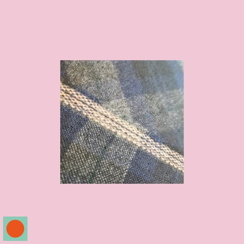 Jacquard Brokade // Skotsk Tern Brstet Bl Sort Gr 