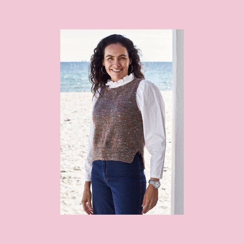 Kamma Strikke Opskrift Vest Med Slids